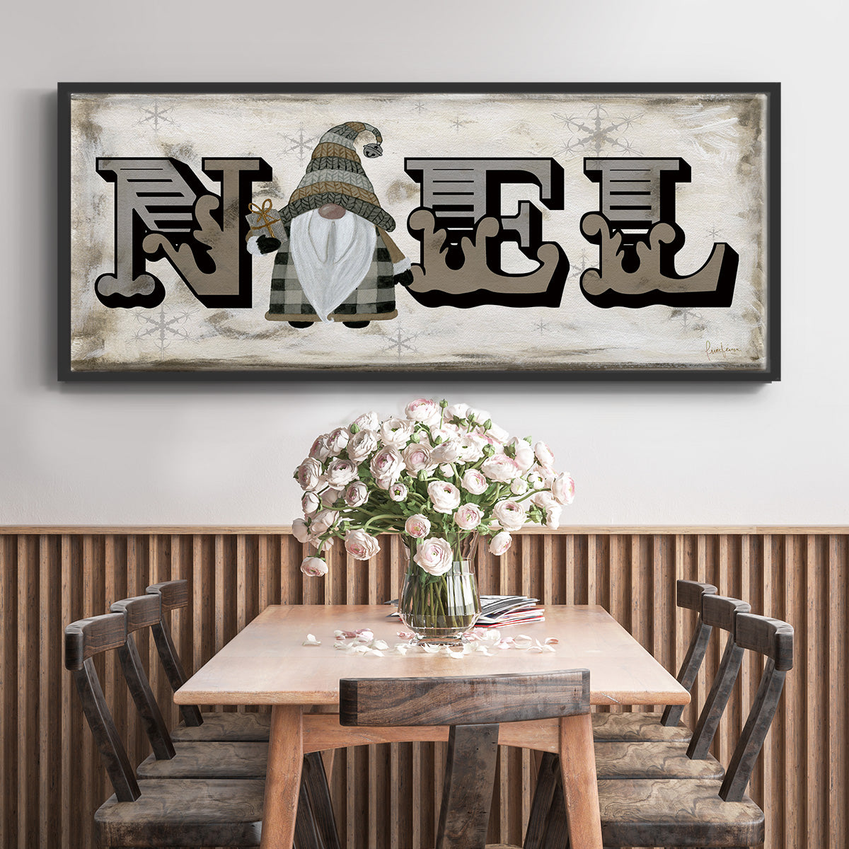 Winter Wonderland Friend Noel - Floater Framed Canvas Print