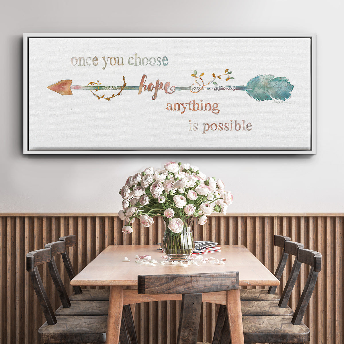 Arrow of Hope - Floater Framed Canvas Print
