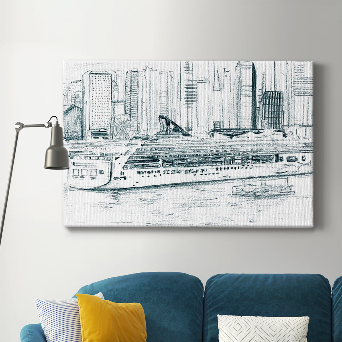 Ferryboats II Premium Gallery Wrapped Canvas - Ready to Hang