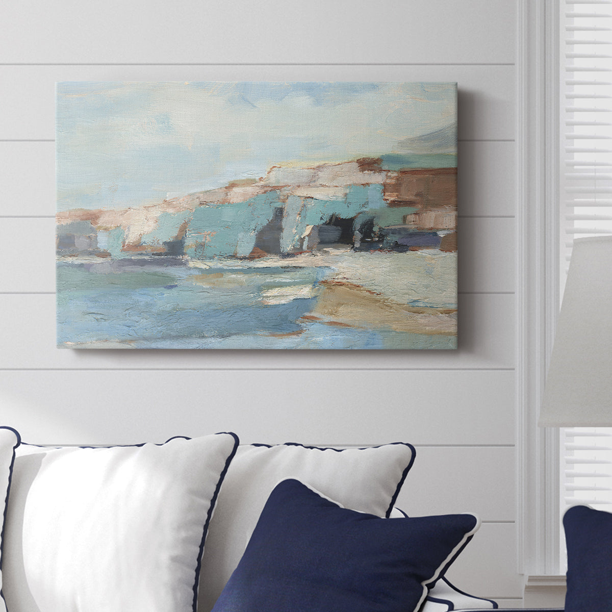 Turquoise Cliff Wall II - Canvas Art Print
