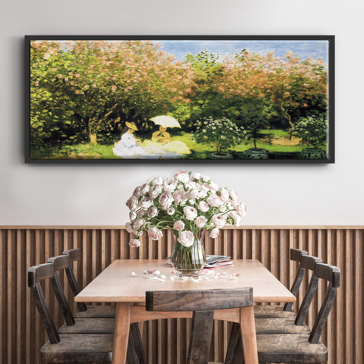 The Garden, 1872 - Floater Framed Canvas Print