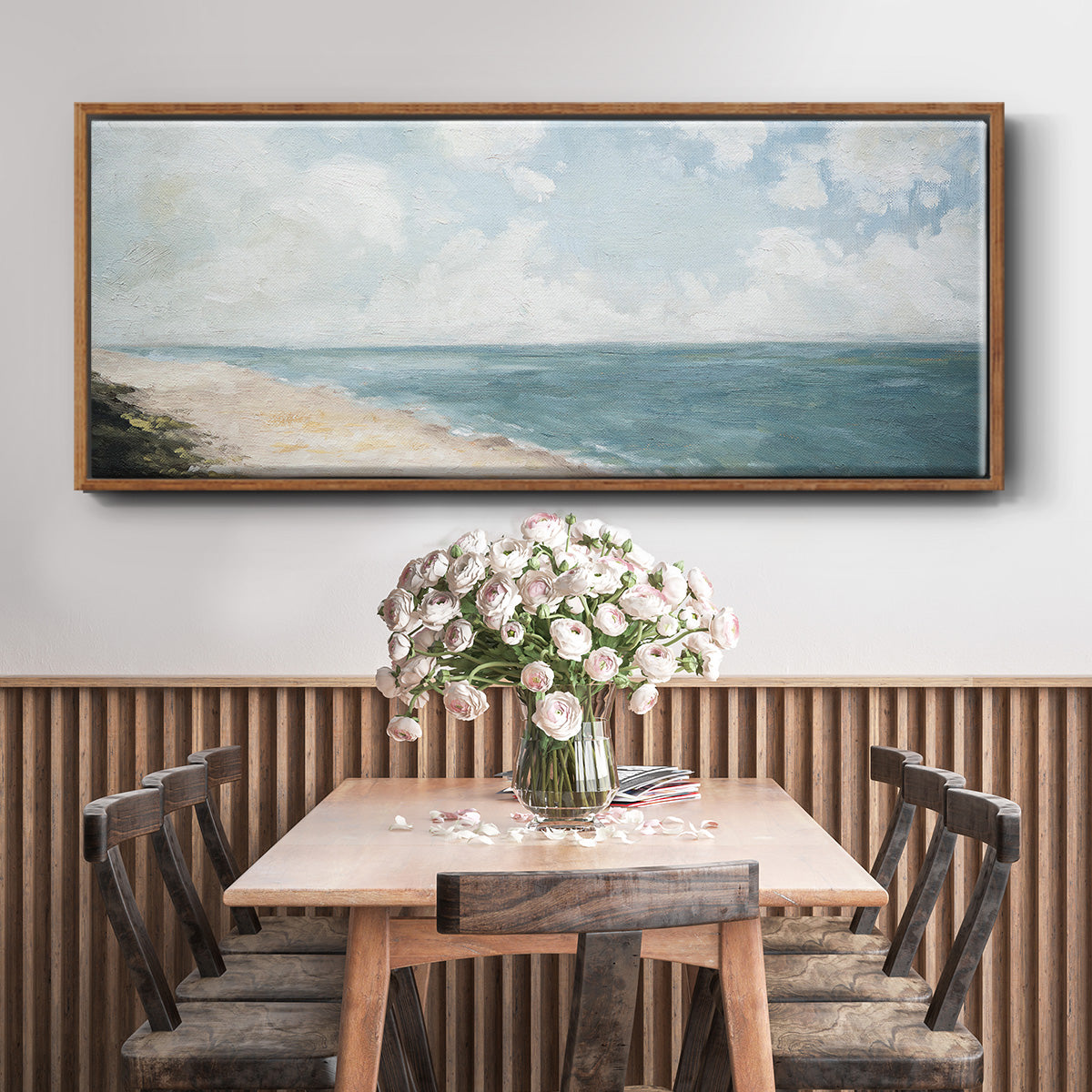 Beach View - Floater Framed Canvas Print