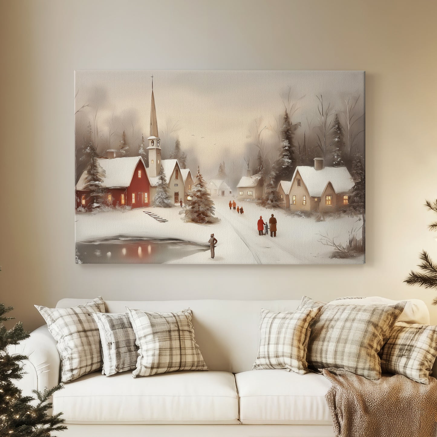 Snow of Gilded Blessing - Canvas Art Print