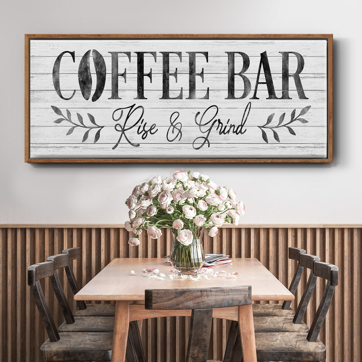 Coffee Bar - Floater Framed Canvas Print