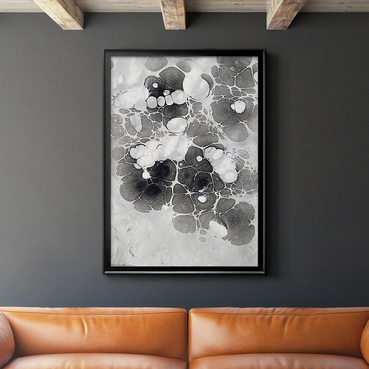Marbling XIII - Modern Framed Canvas Print