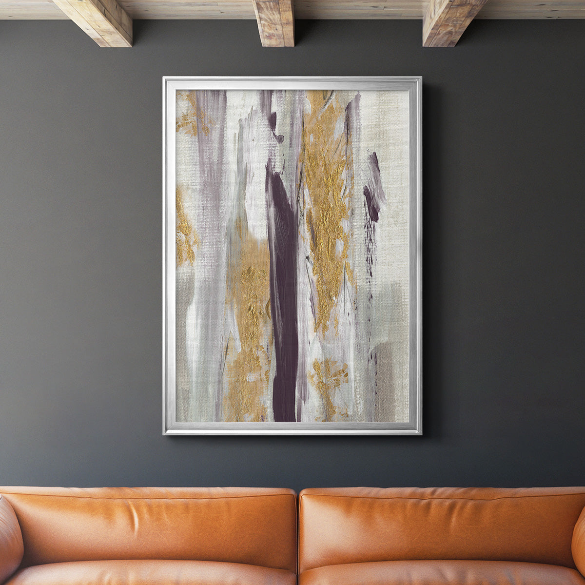 Tumultuous Amethyst II - Modern Framed Canvas Print