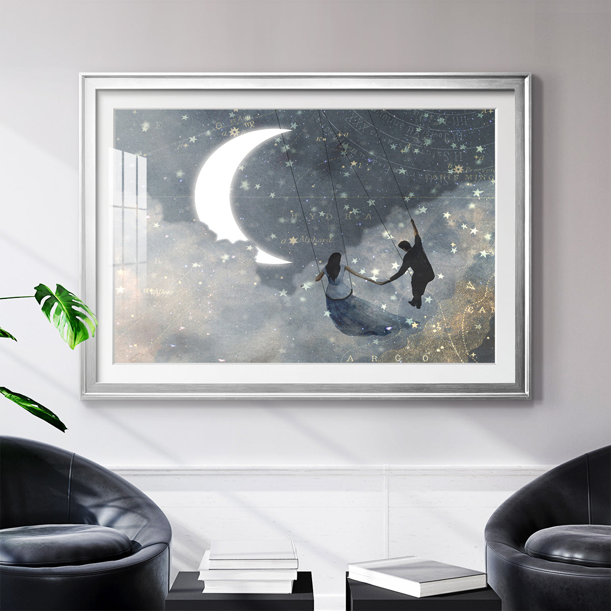 Celestial Love I - Modern Framed Art Print