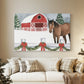 Crimson Morning Wreath - Canvas Art Print
