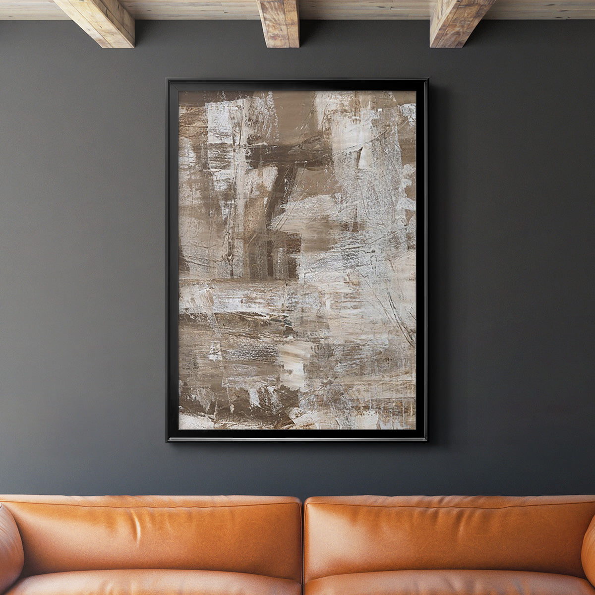 Bronzed II - Modern Framed Canvas Print