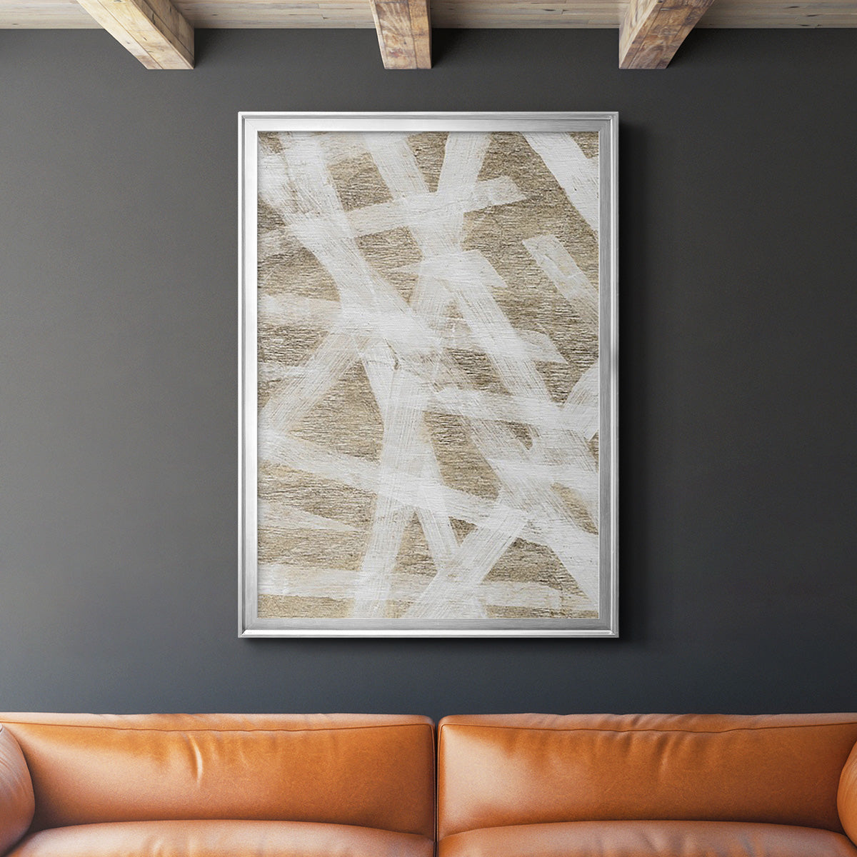 Splinters - Modern Framed Canvas Print