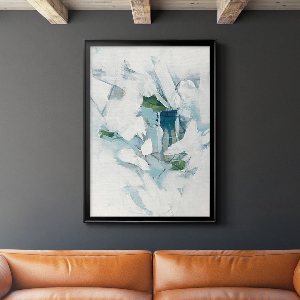 Ice Cavern III - Modern Framed Canvas Print