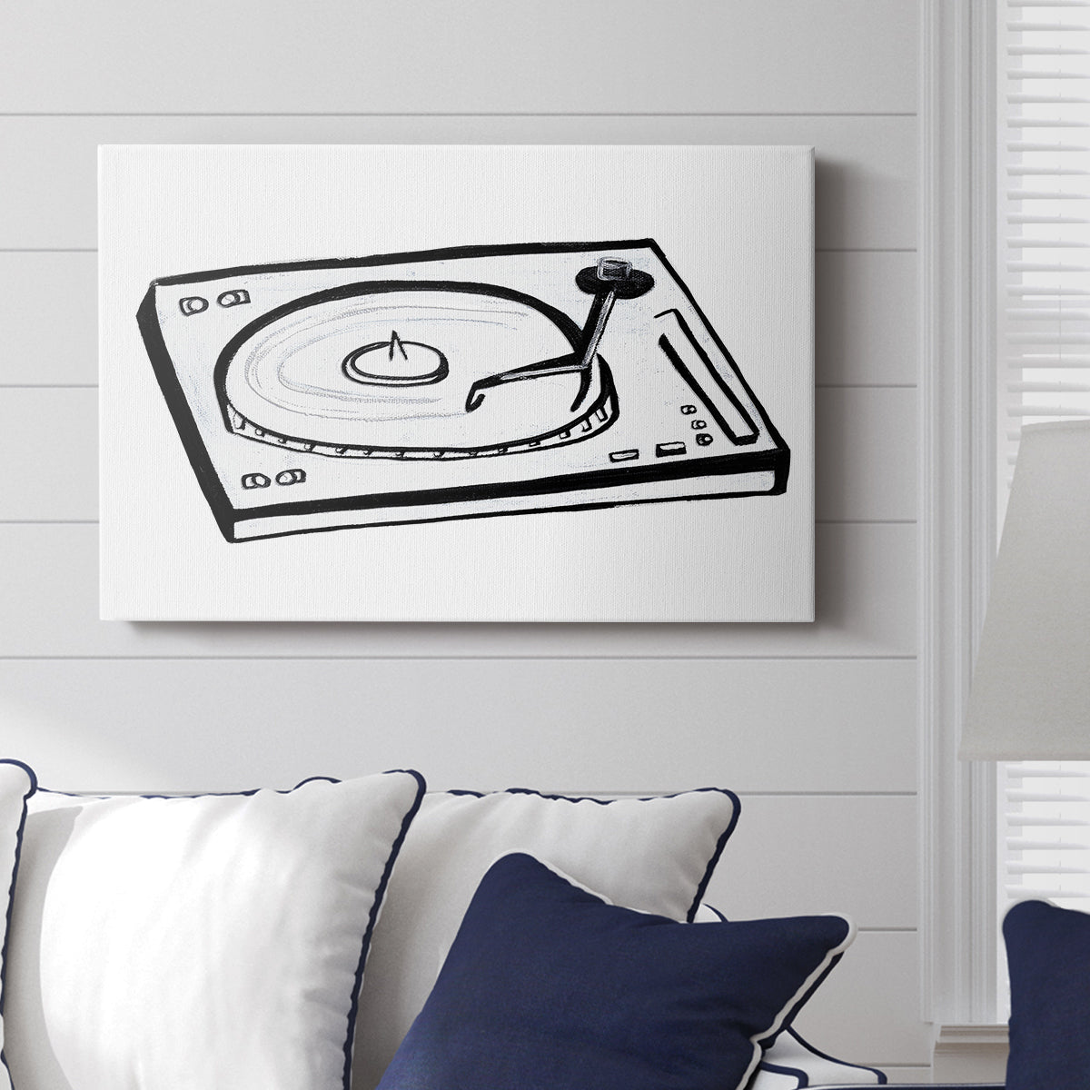 Vinyl Sketch - Canvas Art Print