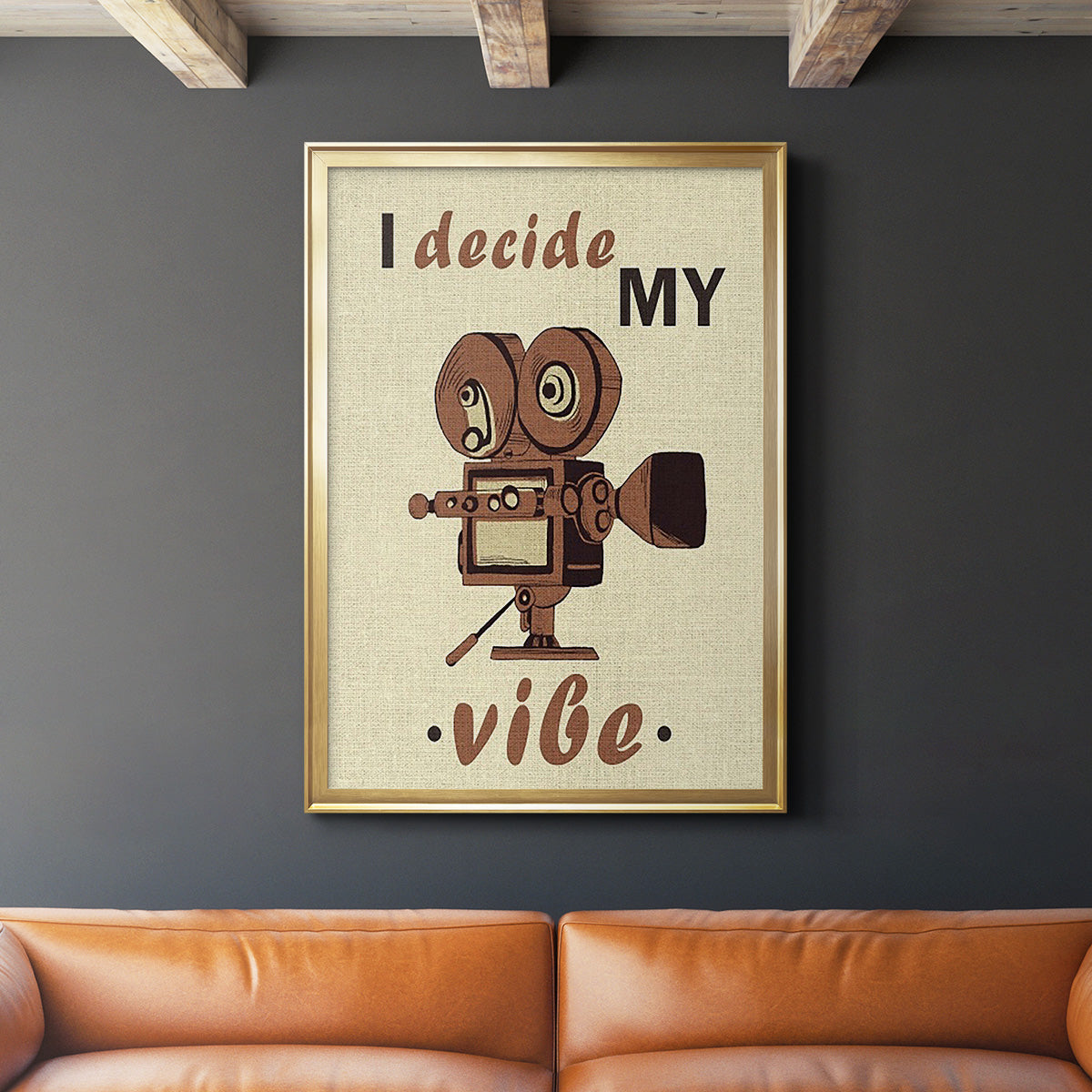 Movie Time III - Modern Framed Canvas Print