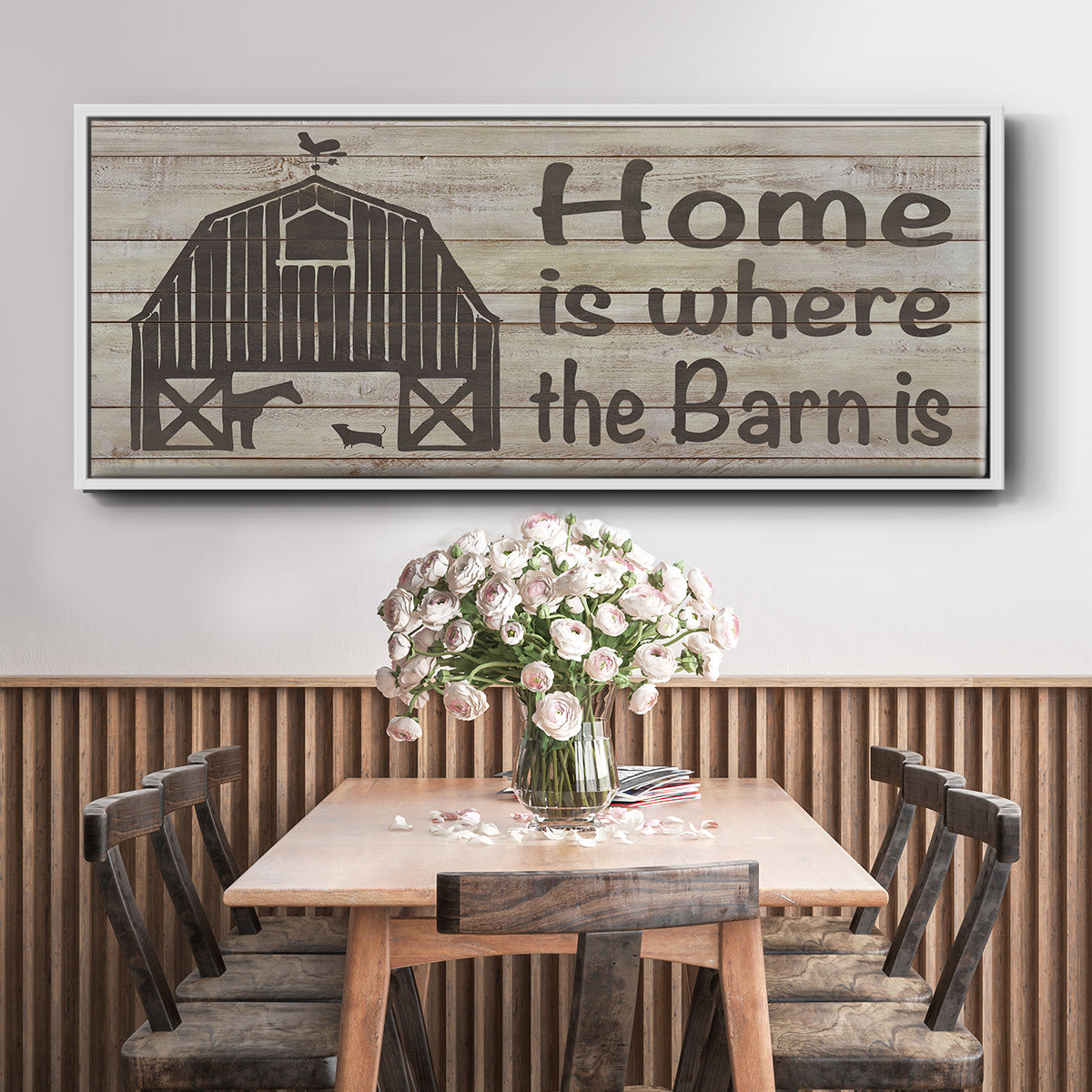 Home & Farm III - Floater Framed Canvas Print