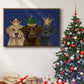 Christmas Labradors, Three Kings - Floater Framed Canvas Print
