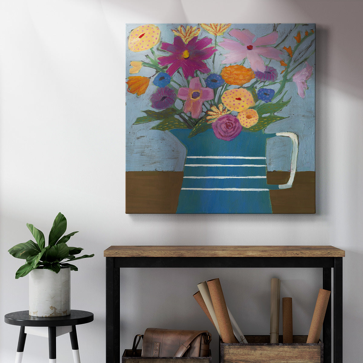 Farmhouse Flora I - Canvas Art Print