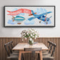 Dream Big Airplane - Floater Framed Canvas Print