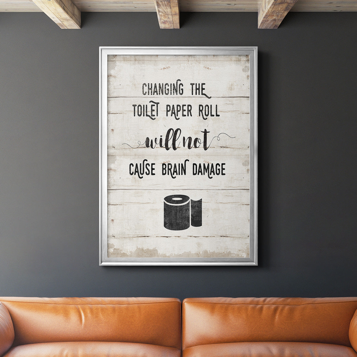 Changing the Roll - Modern Framed Canvas Print