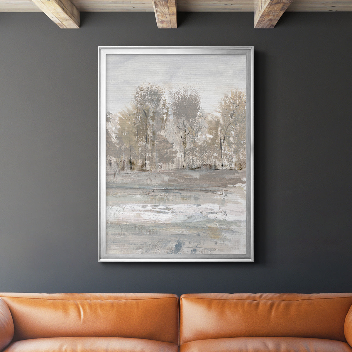 Meadow's Edge I - Modern Framed Canvas Print