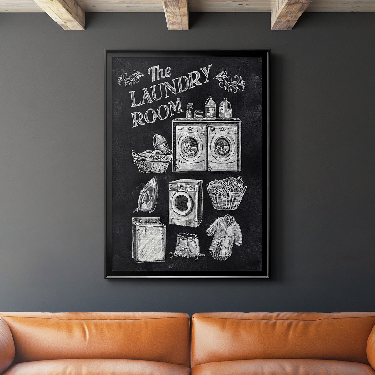 Laundry Room - Modern Framed Canvas Print