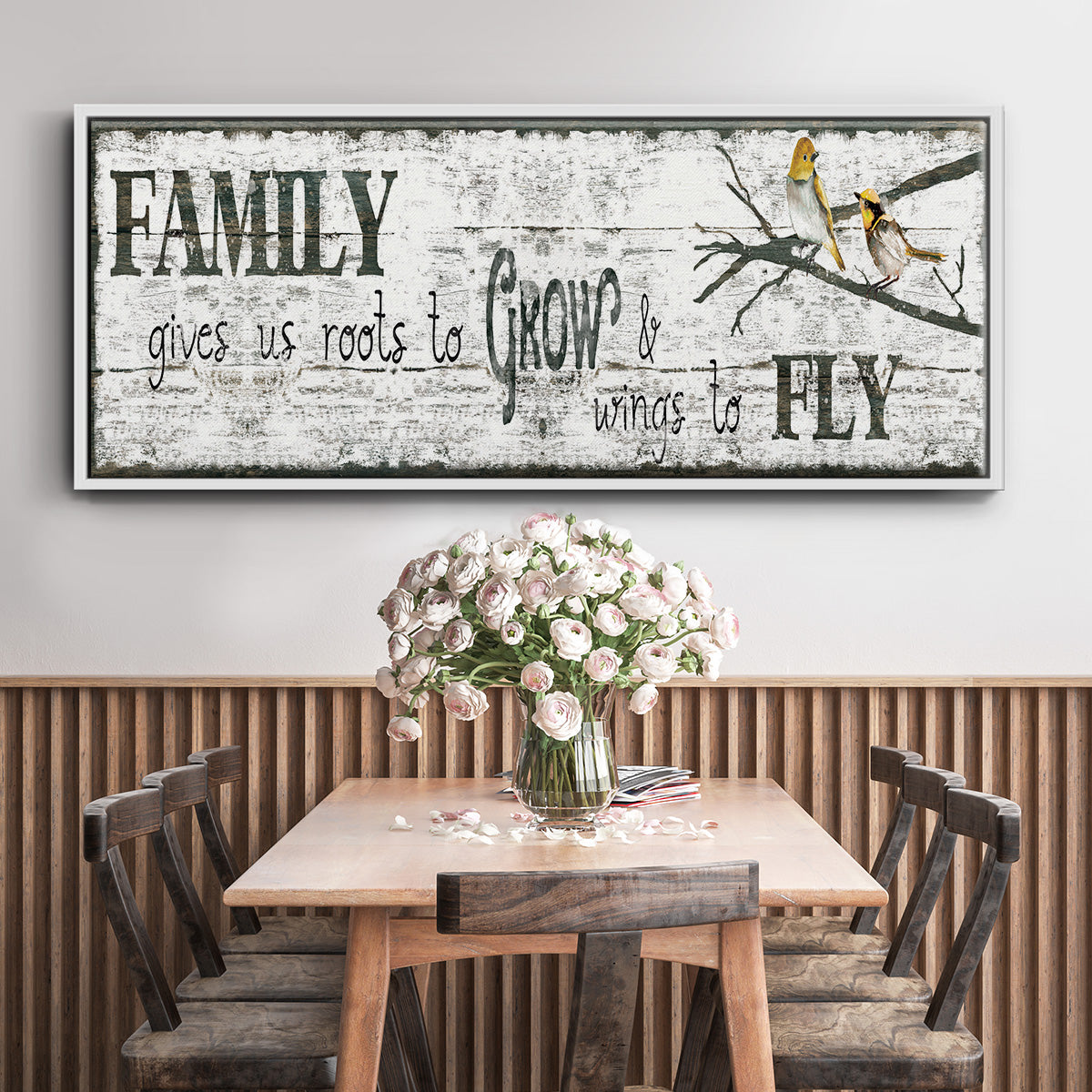 Family Gives Us - Floater Framed Canvas Print