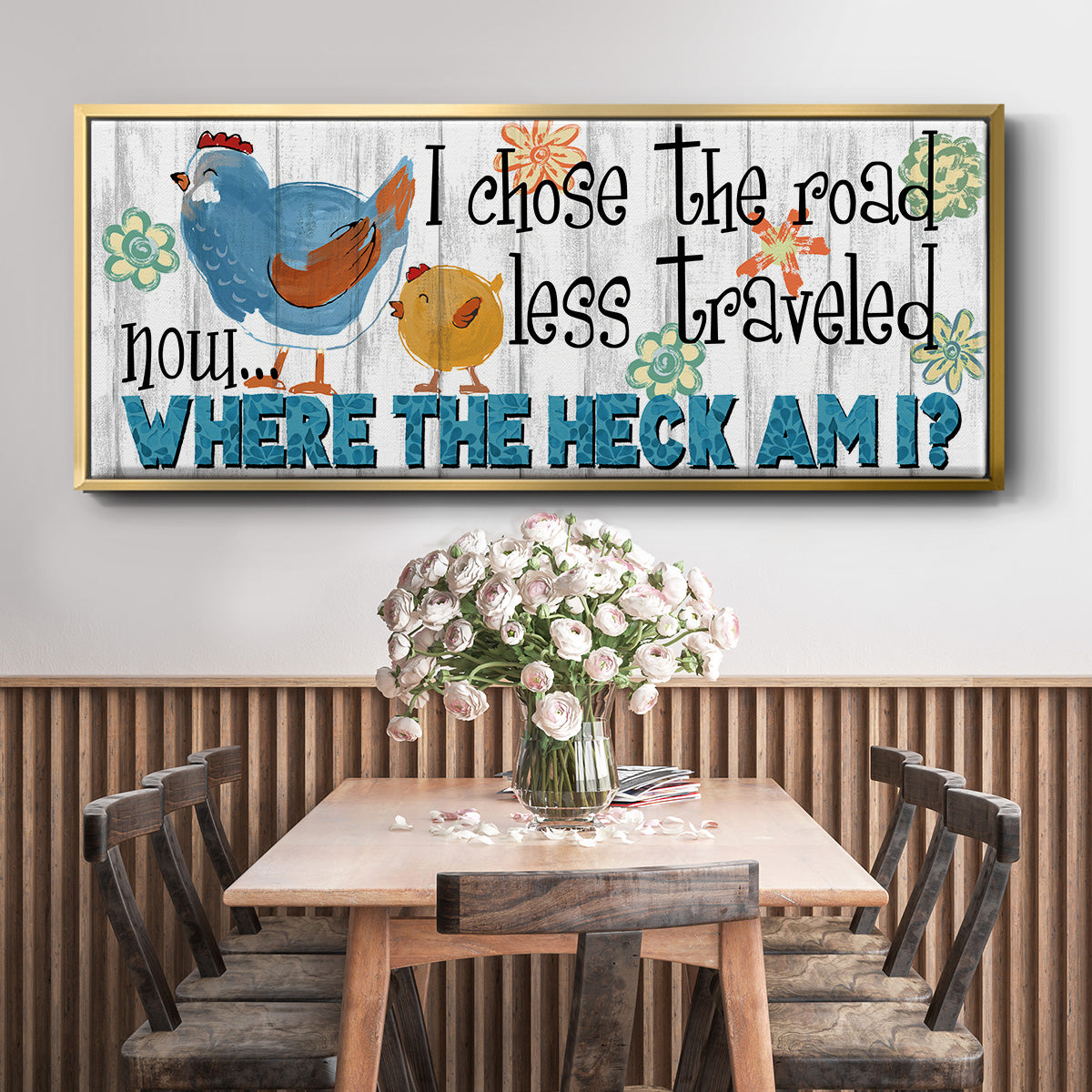 The Road Less - Floater Framed Canvas Print