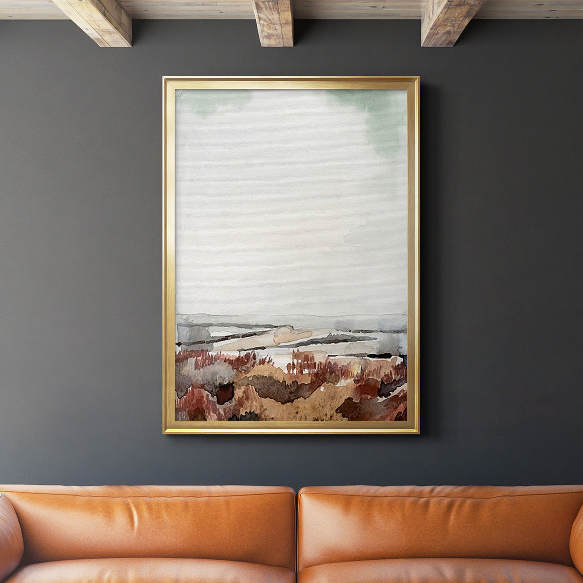 Coastal Inlet Study I - Modern Framed Canvas Print