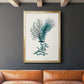 Antique Coastal Coral VI - Modern Framed Canvas Print