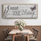 Count Your Blessings - Floater Framed Canvas Print