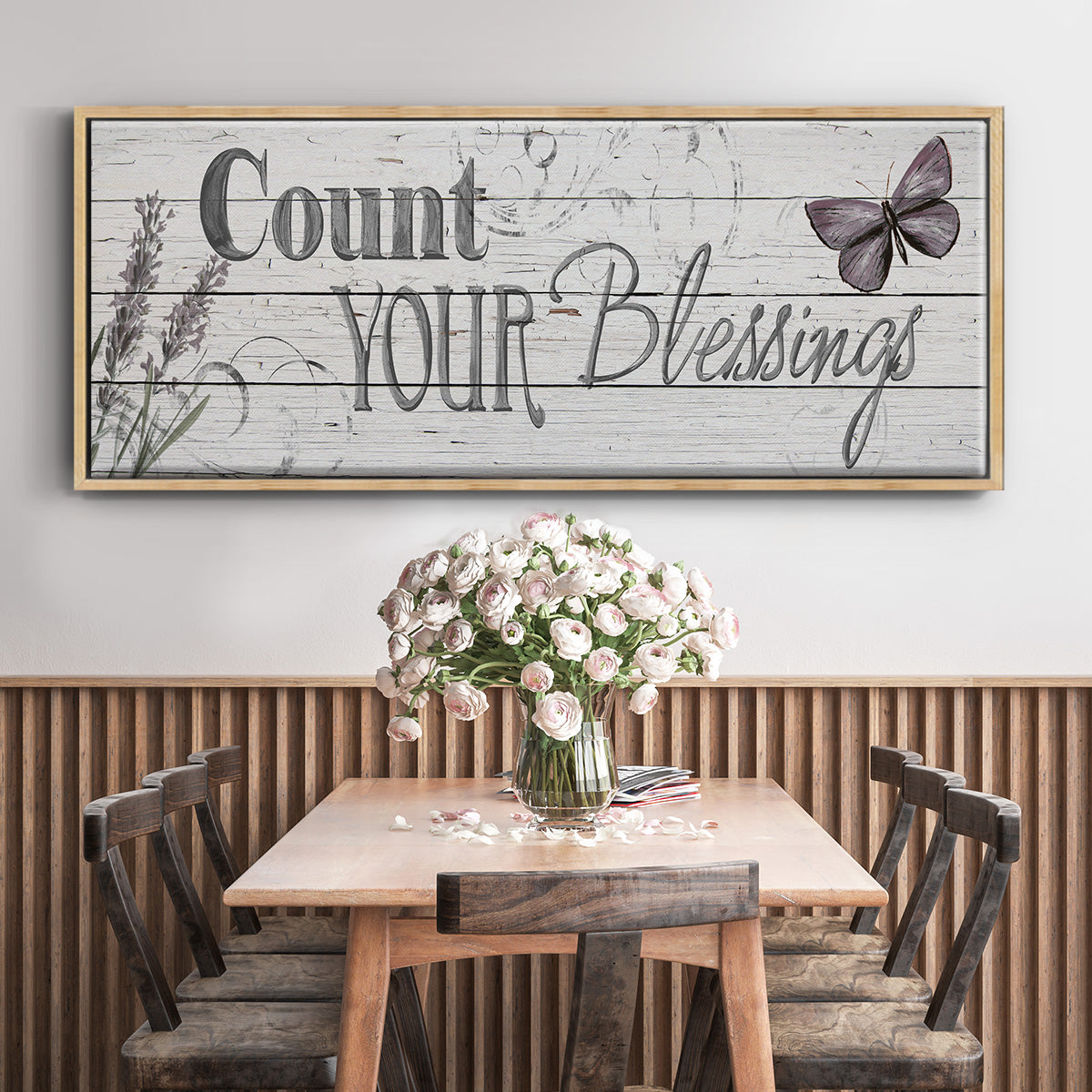 Count Your Blessings - Floater Framed Canvas Print