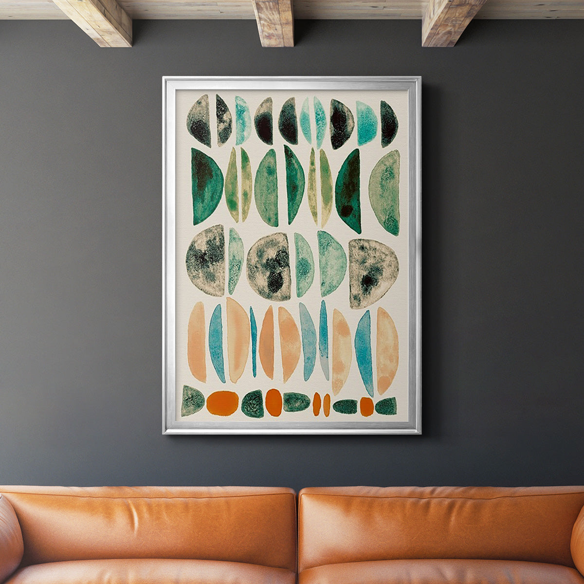 Semi Stack I - Modern Framed Canvas Print