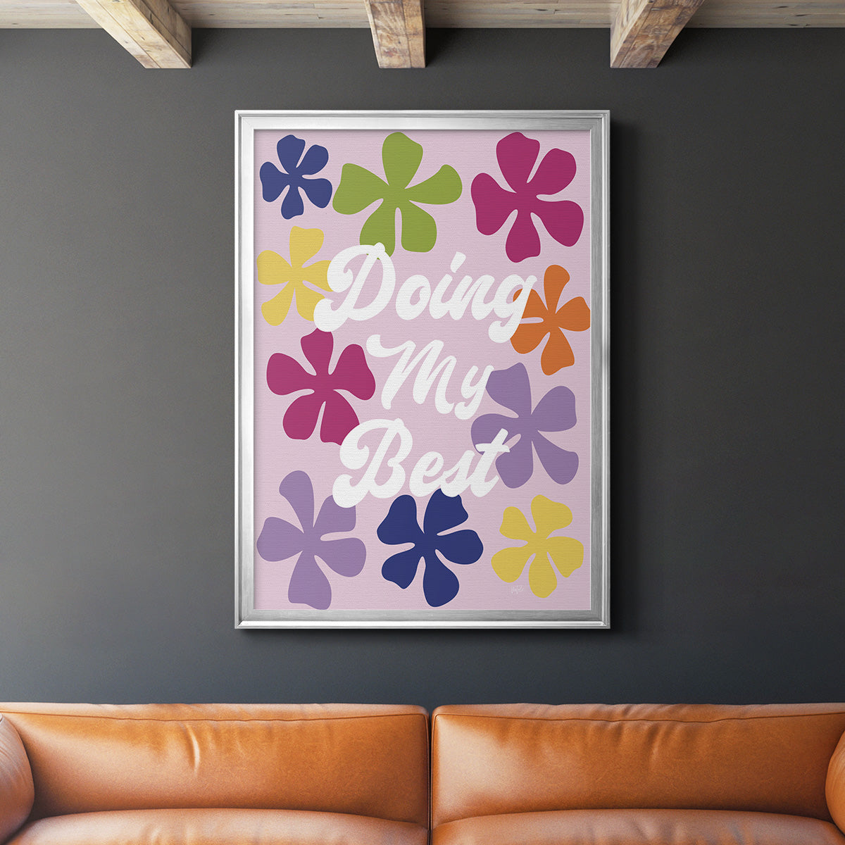 Doing My Best - Modern Framed Canvas Print