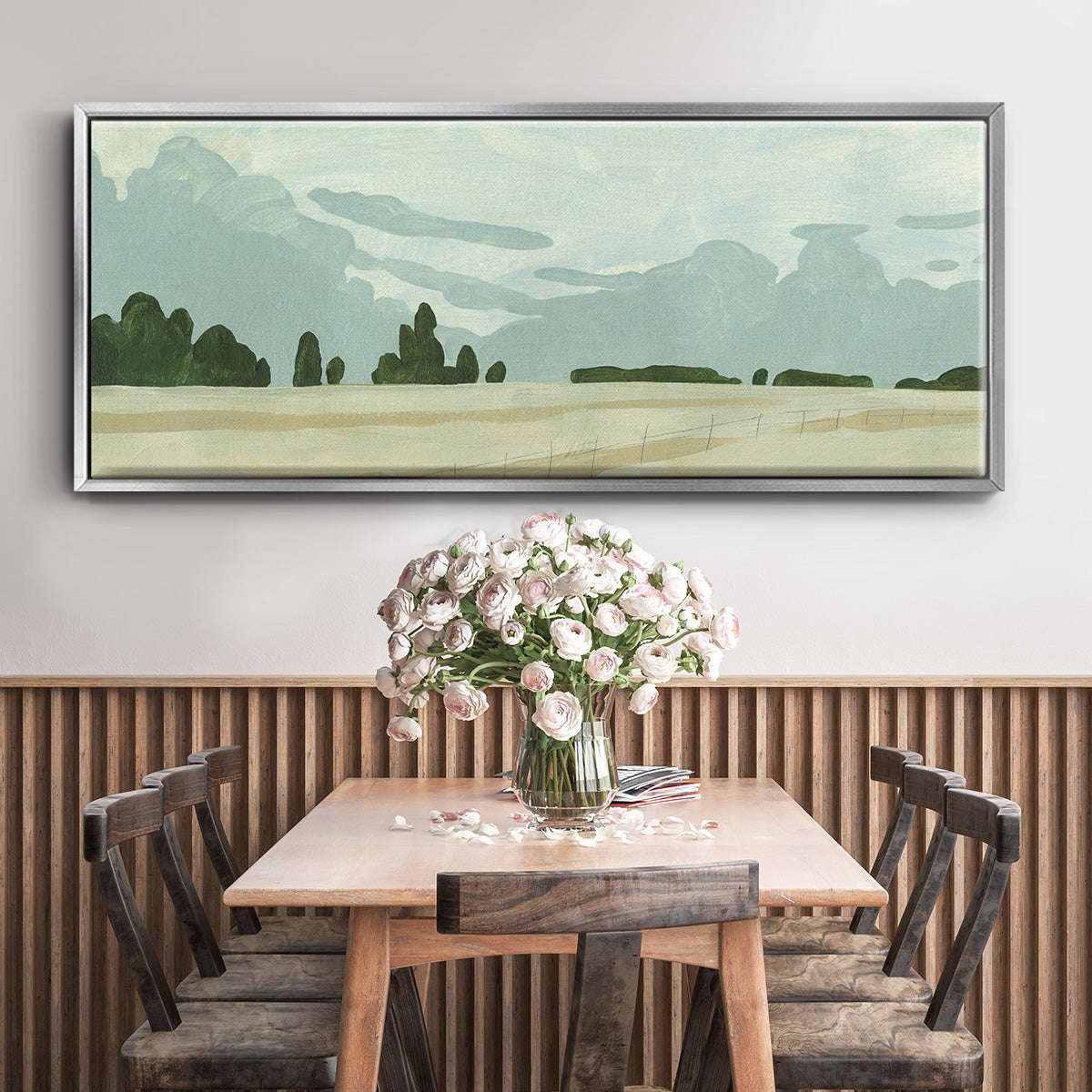 Farmland Study I - Floater Framed Canvas Print