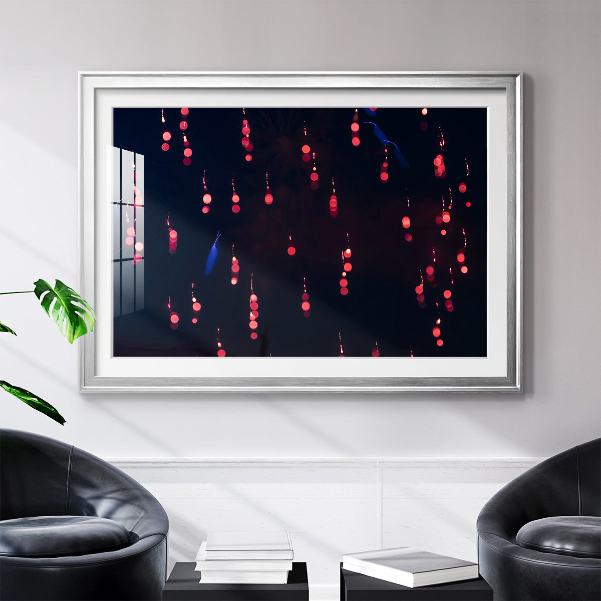 Crimson Constellation - Modern Framed Art Print