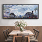 Saint Lazare Station in Paris, Arrival of a Train - Floater Framed Canvas Print