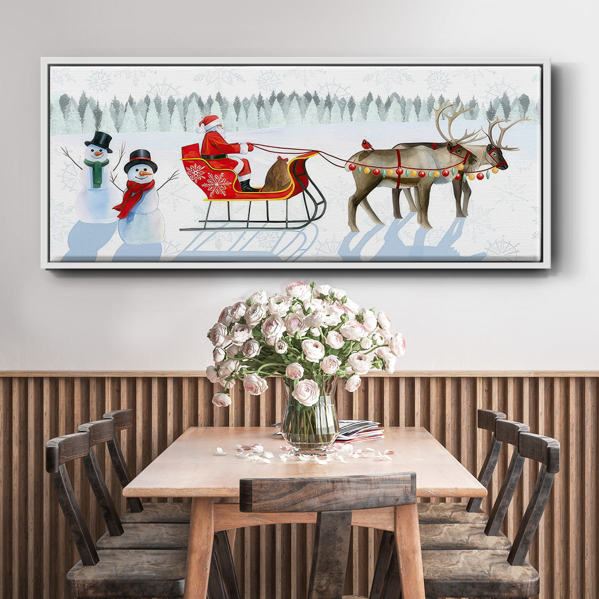 Santa's Snowmen Collection D - Floater Framed Canvas Print