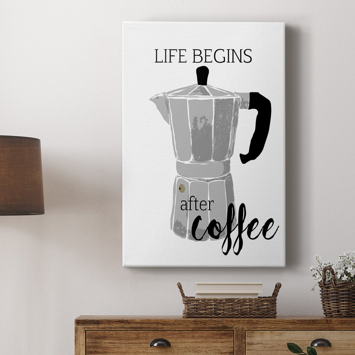 Begins After Coffee - Canvas Art Print