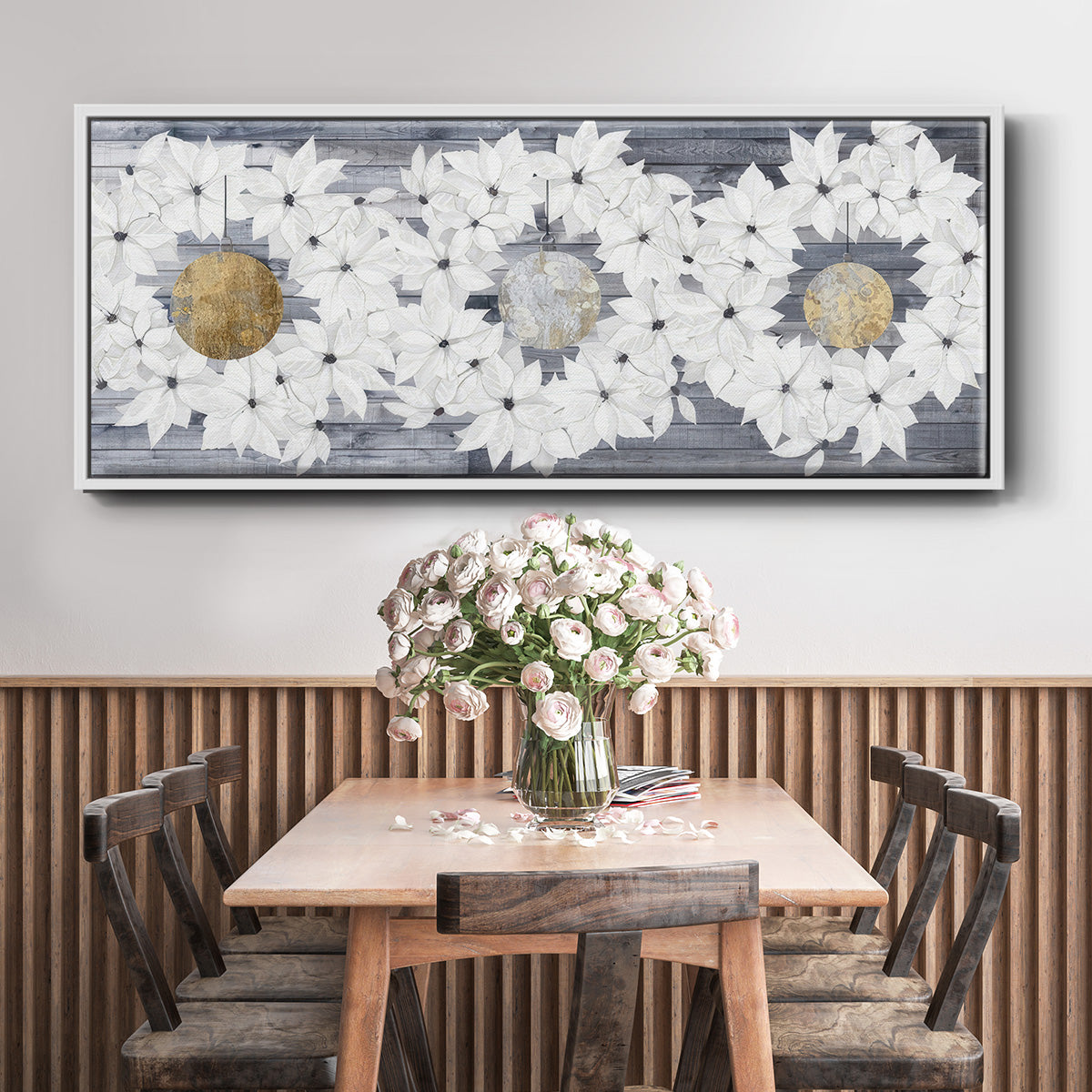 Sophisticated Christmas Collection H - Floater Framed Canvas Print