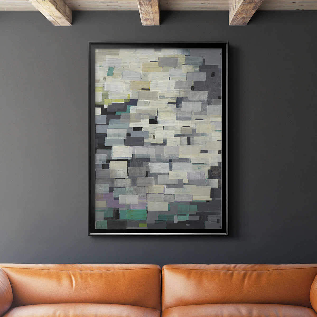 Puzzle Pieces V2 - Modern Framed Canvas Print