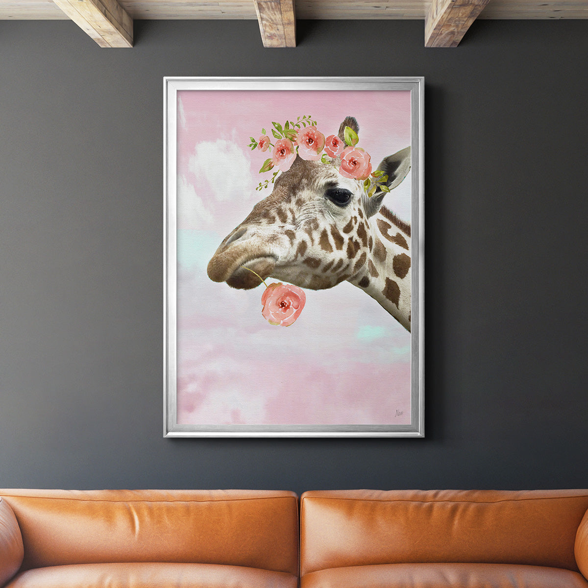 Floral Fun II - Modern Framed Canvas Print