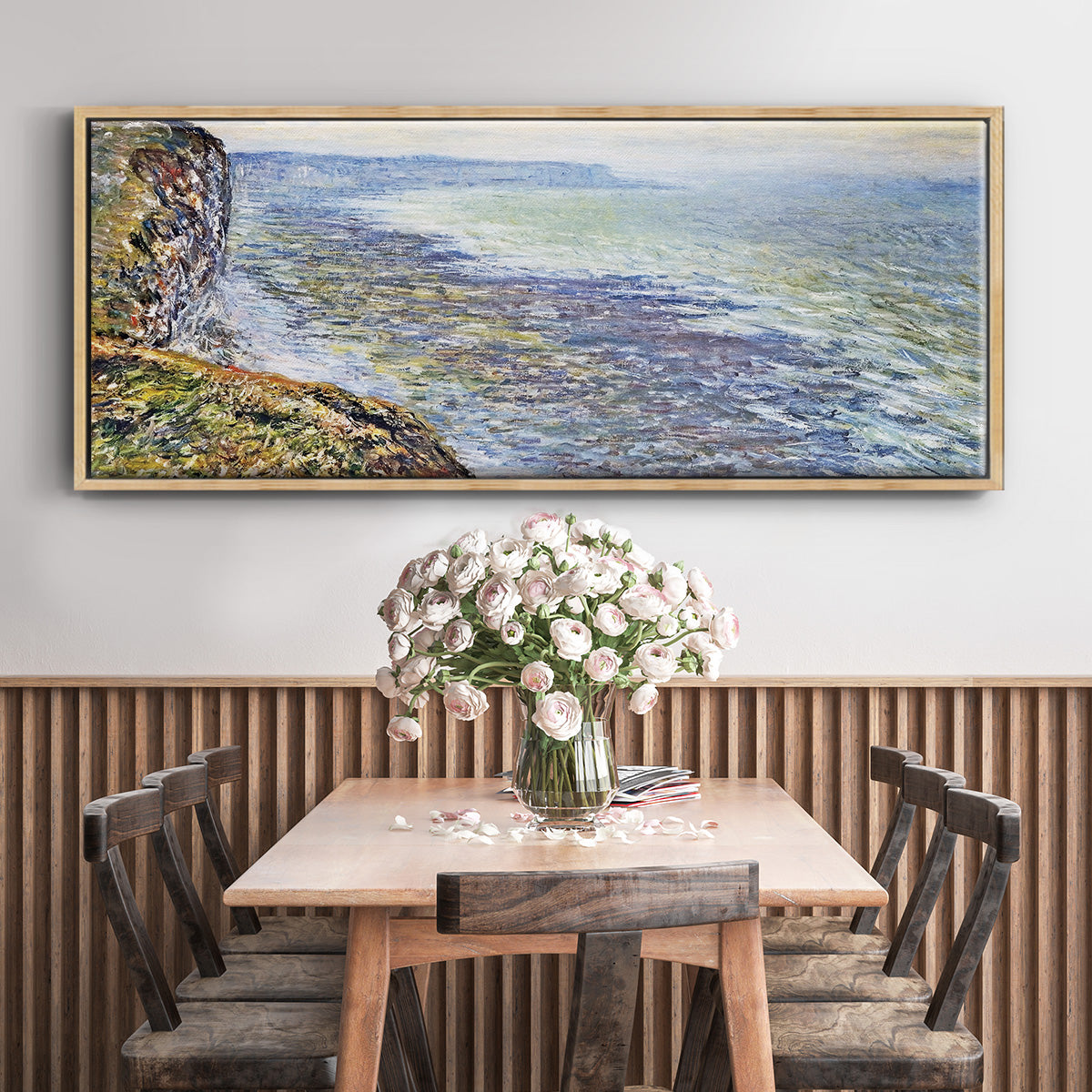 Seascape Near Fecamp, 1881 - Floater Framed Canvas Print