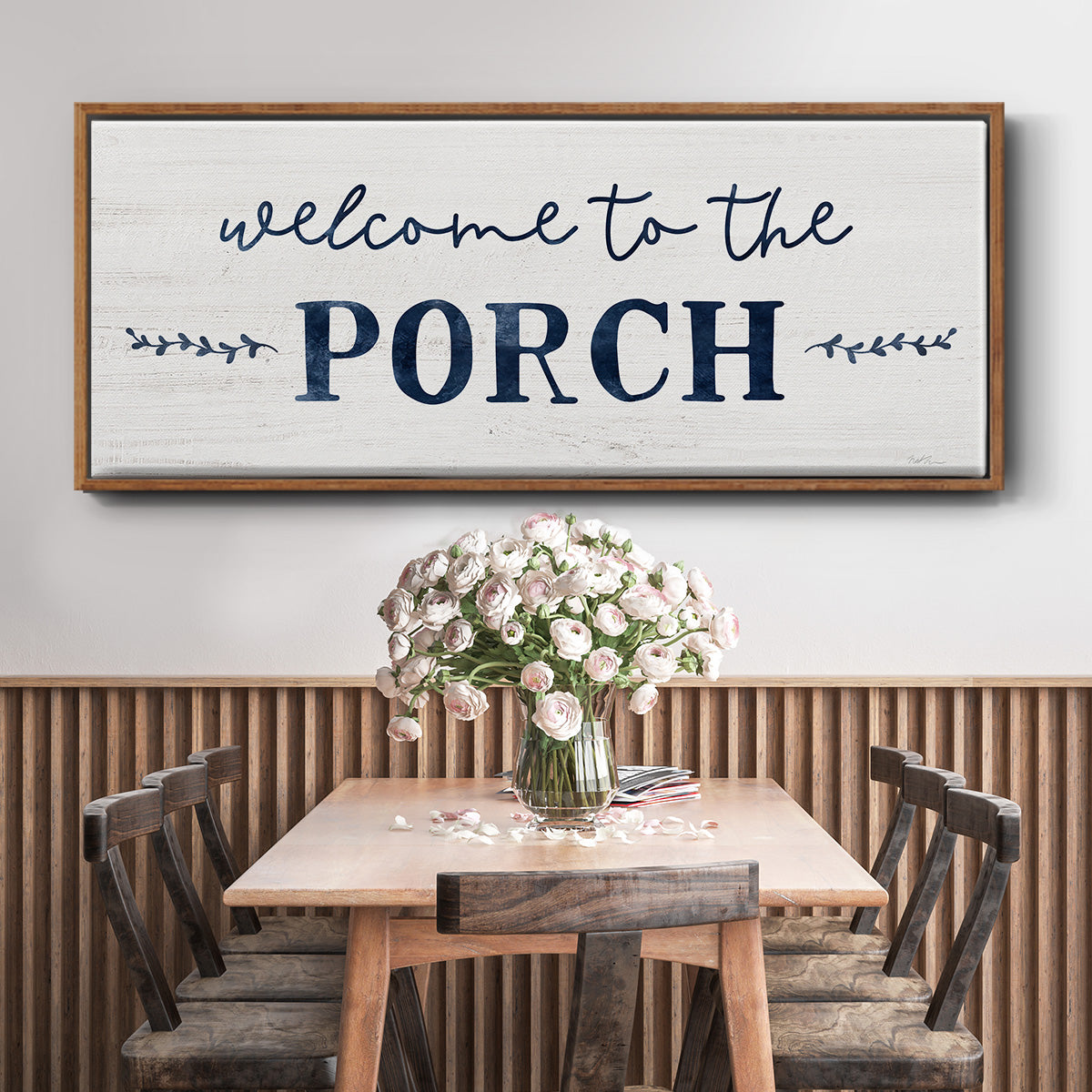 Welcome to the Porch - Floater Framed Canvas Print