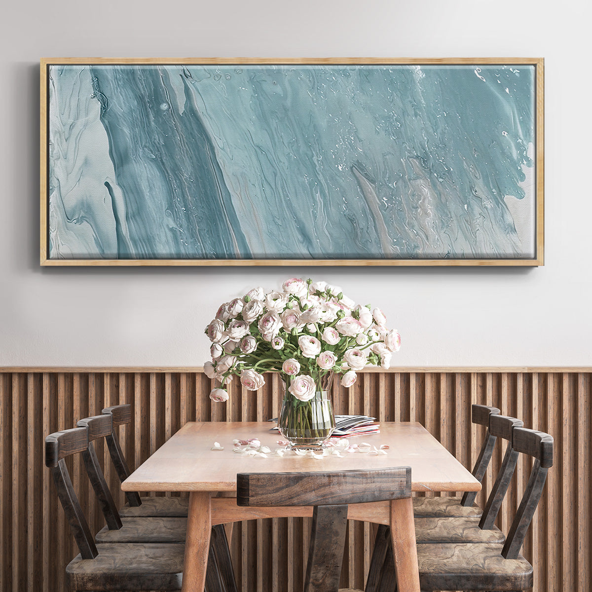 Cirrus I - Floater Framed Canvas Print