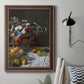 Impressionist floral still life painting by Claude Monet in an ornate bronzed mahogany wood frame displayed in a neutral interior setting.