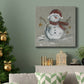 Linen Snowman I-Premium Gallery Wrapped Canvas - Ready to Hang