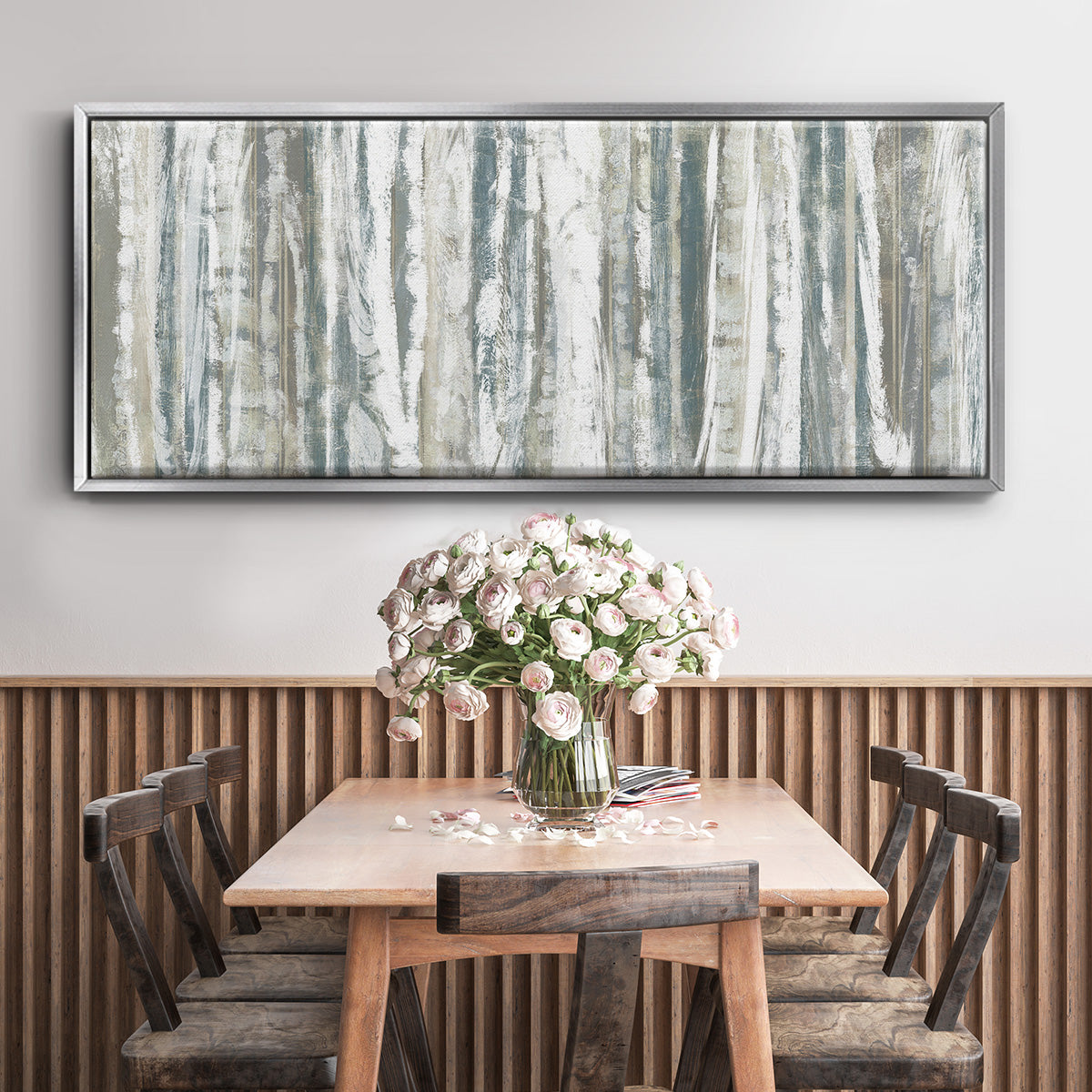 Treeline Strata I - Floater Framed Canvas Print