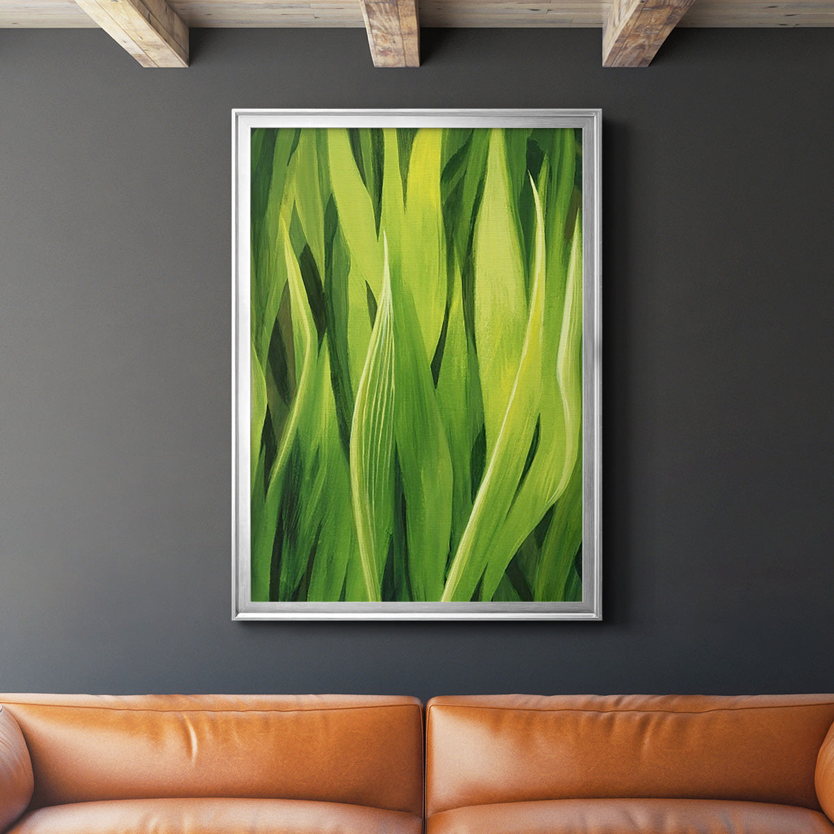 Blades of Grass II - Modern Framed Canvas Print