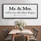 Mr. and Mrs. - Floater Framed Canvas Print