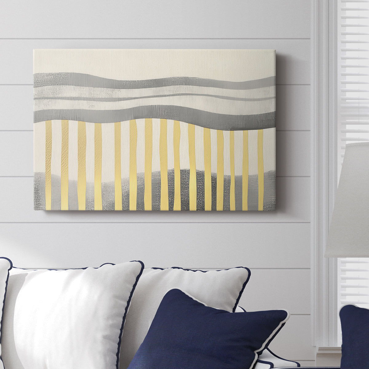 Grey and Yellow Abstract LVIII - Canvas Art Print