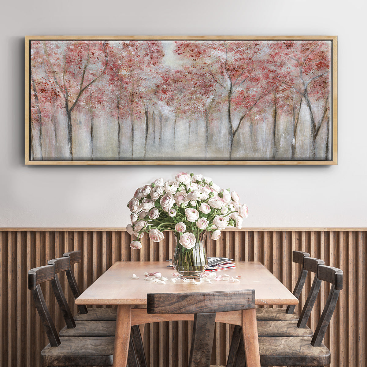 Blushing Spring - Floater Framed Canvas Print